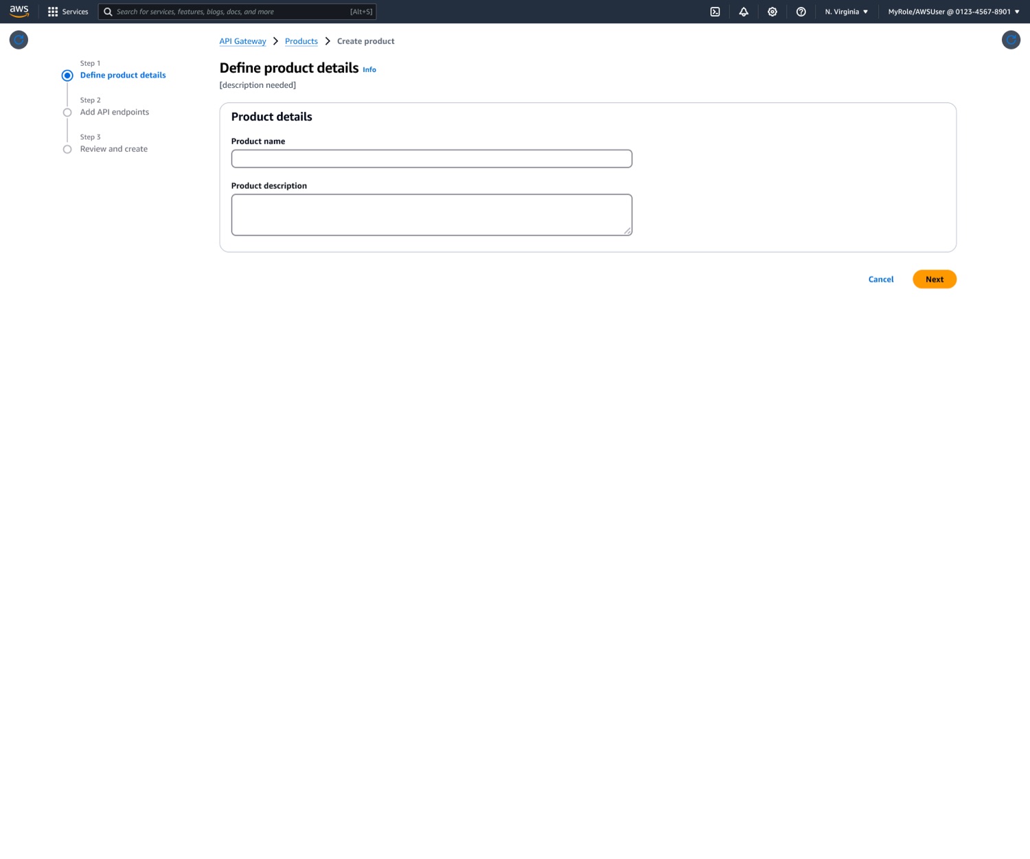 Define product details