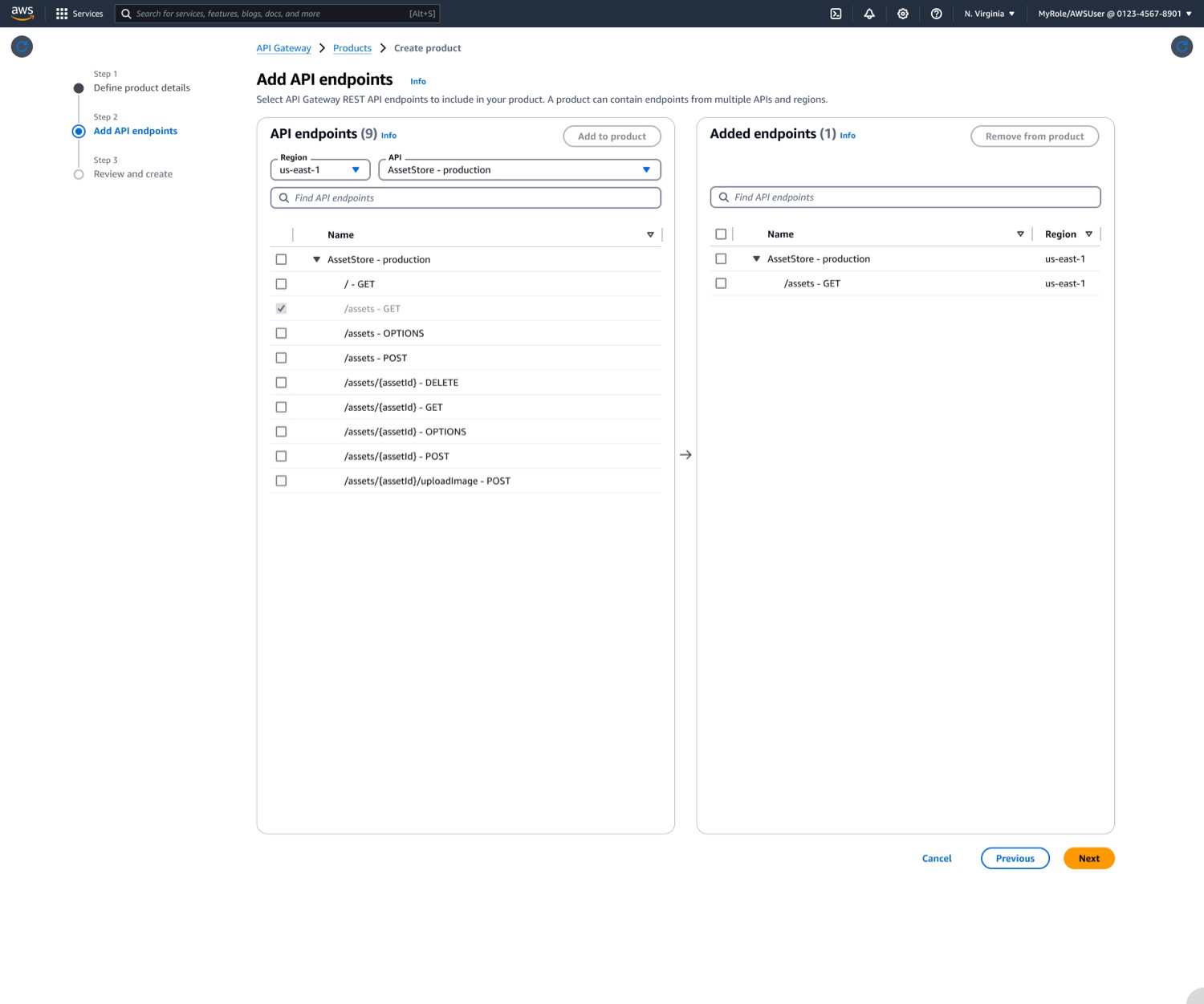 Add API endpoints to a product