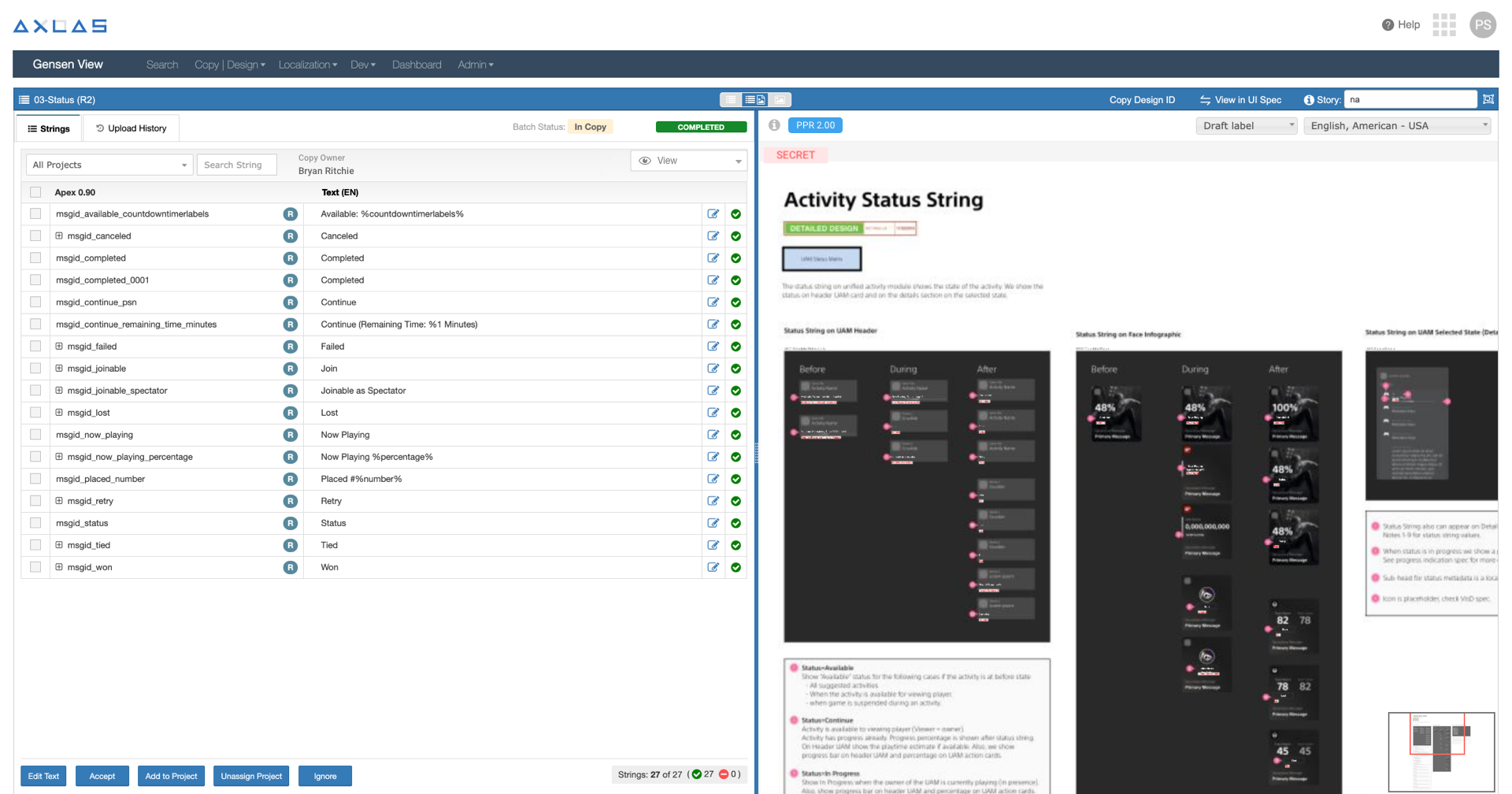 Global Copy Integration string integration