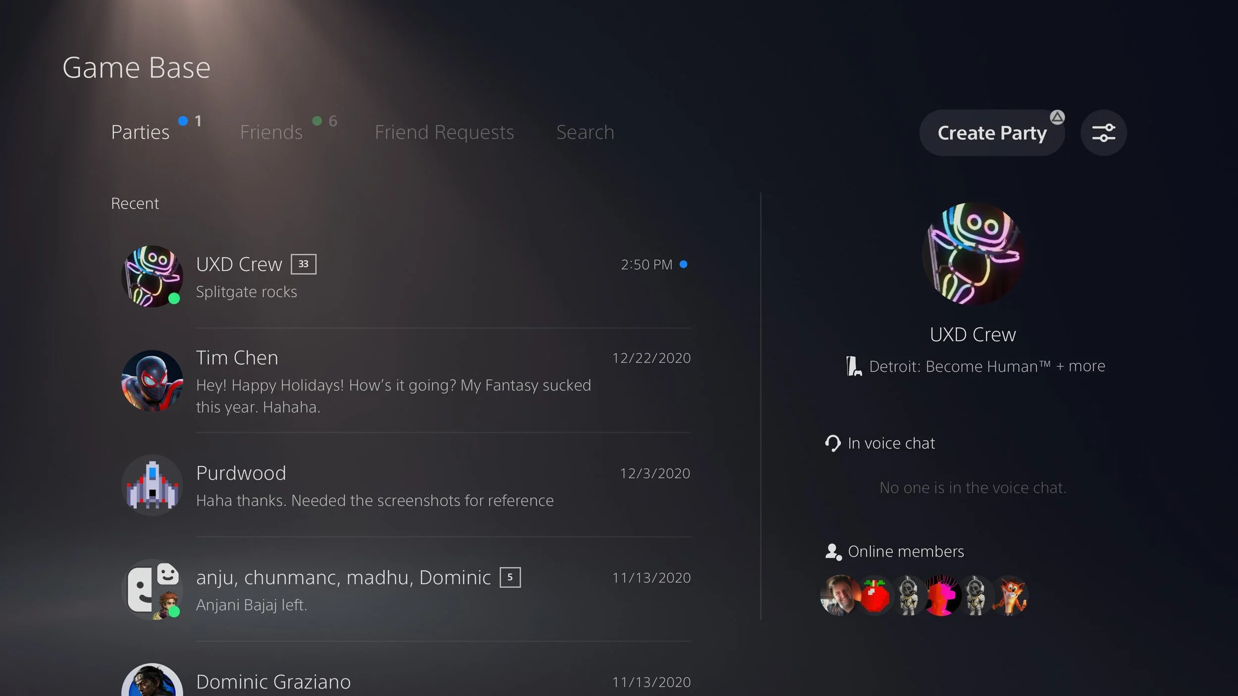 Game Base social hub