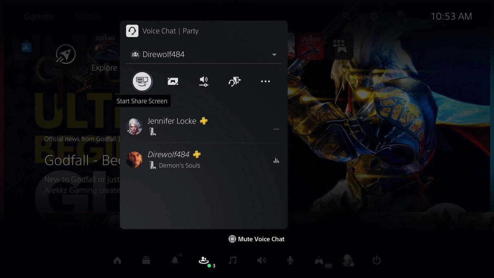 PS5 Game Base — Voice Chat and Party