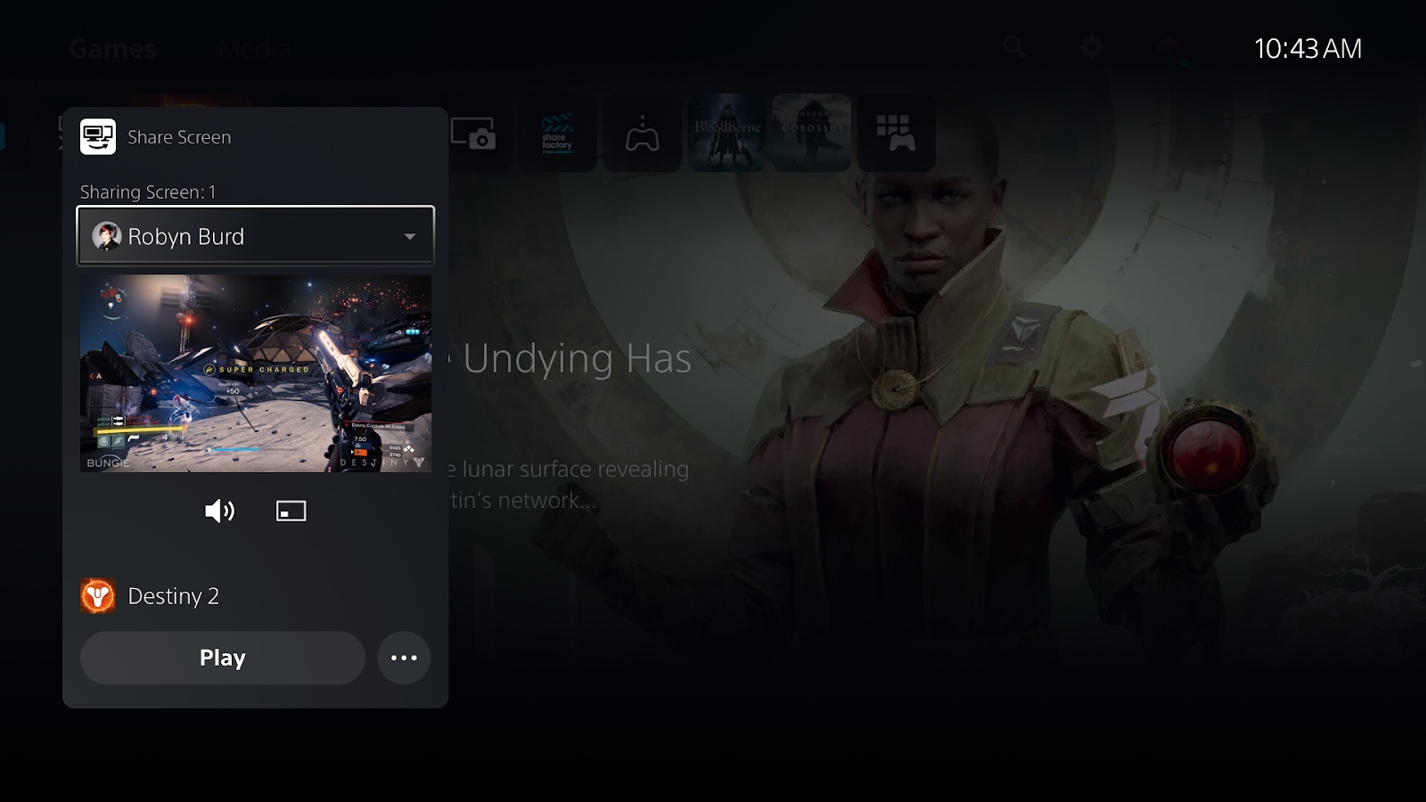 View the share screen