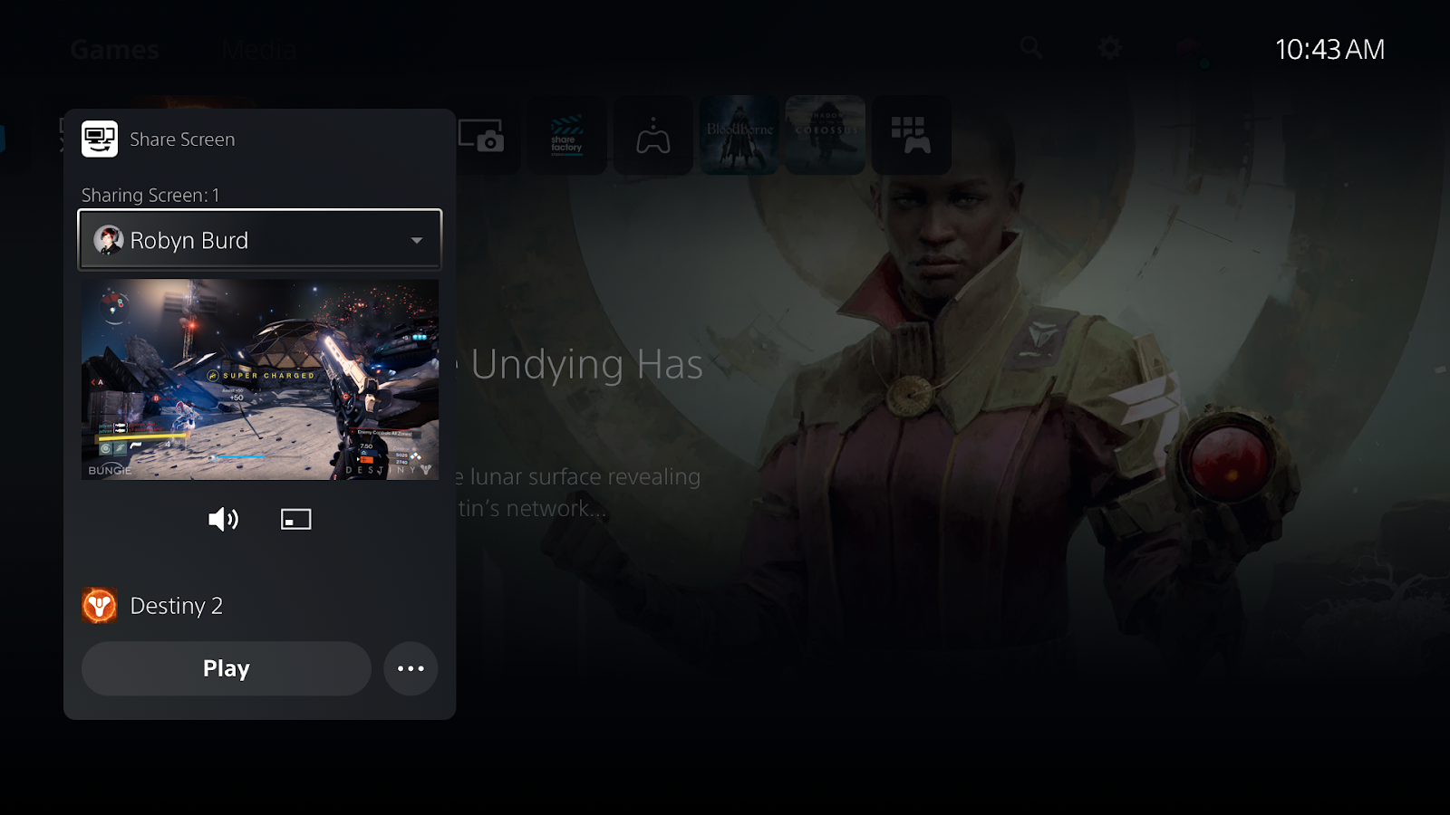 View the share screen